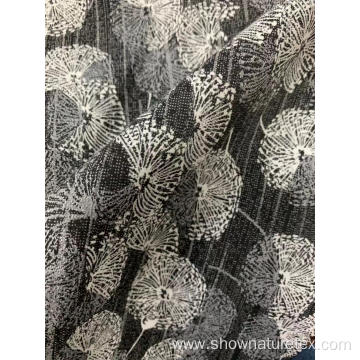 Polyester Cotton Flower Design Jacquard